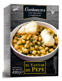 GARBANZOS CON BACALAO Y ESPINACAS